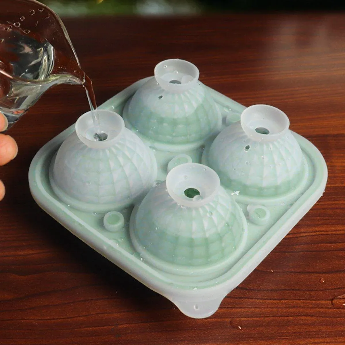 2PCS Silicone Ice Cube Tray Round and Square Ice Ball Maker for Whiskey view 11