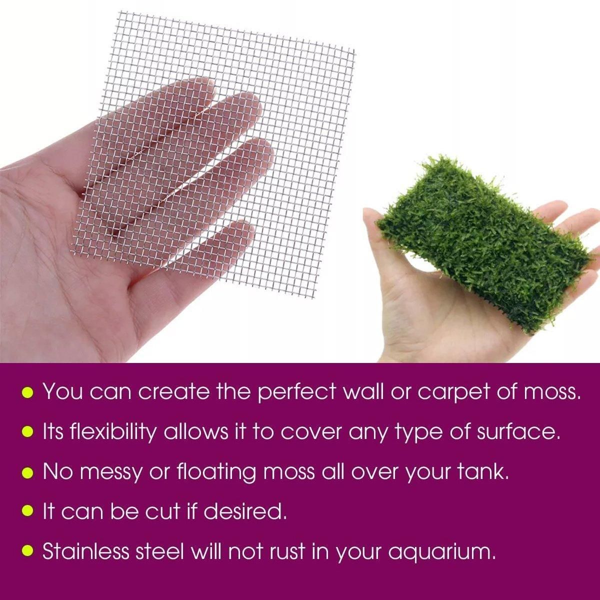 10pcs Stainless Steel Wire Mesh for Water Plants Fish Tank Aquarium Decoration view 6