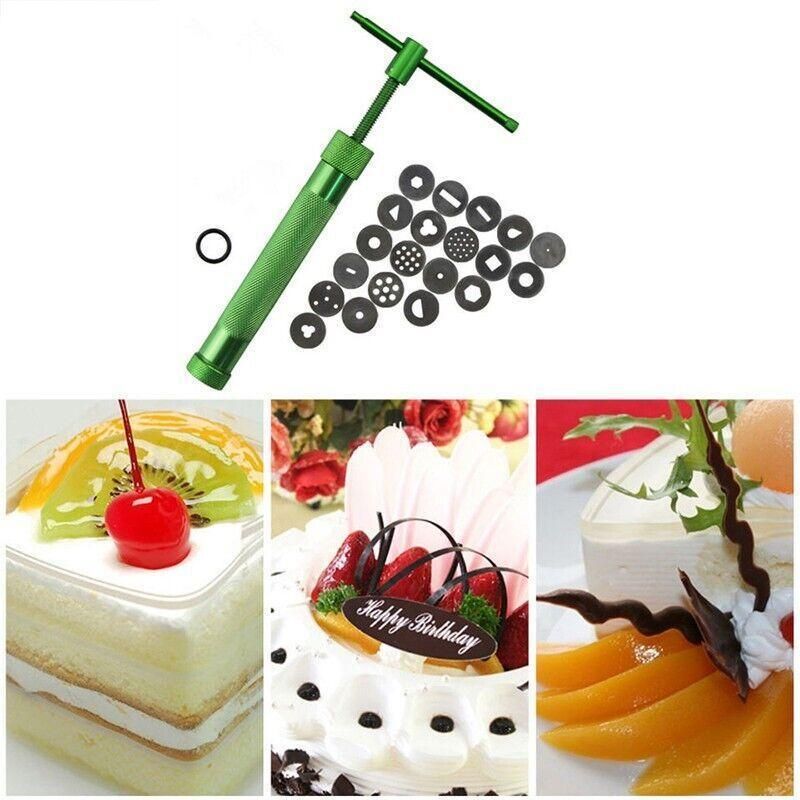 Polymer Clay Gun Extruder Sculpey Sculpting Tool with 20 Discs Cake Tool Craft view 6