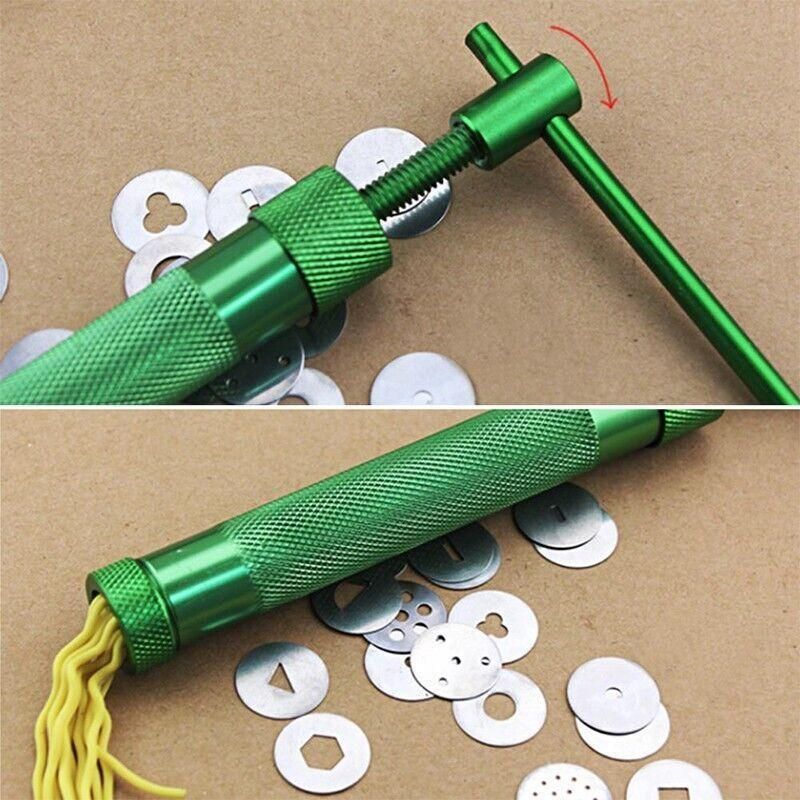 Polymer Clay Gun Extruder Sculpey Sculpting Tool with 20 Discs Cake Tool Craft view 10