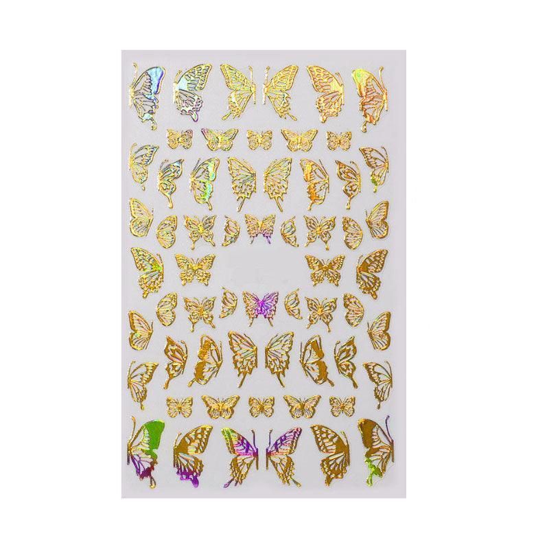 3D Nail Butterfly Design Sticker Decor Decal Holographic Laser Nail Art