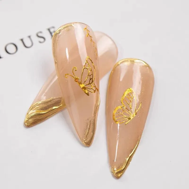 3D Nail Butterfly Design Sticker Decor Decal Holographic Laser Nail Art view 9