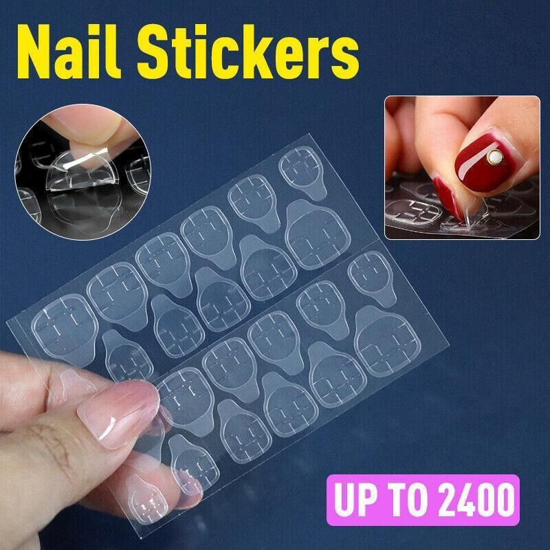 24-2400PCS Double Sided Adhesive Press On Nail Stickers Clear Tape Glue Tabs view 2