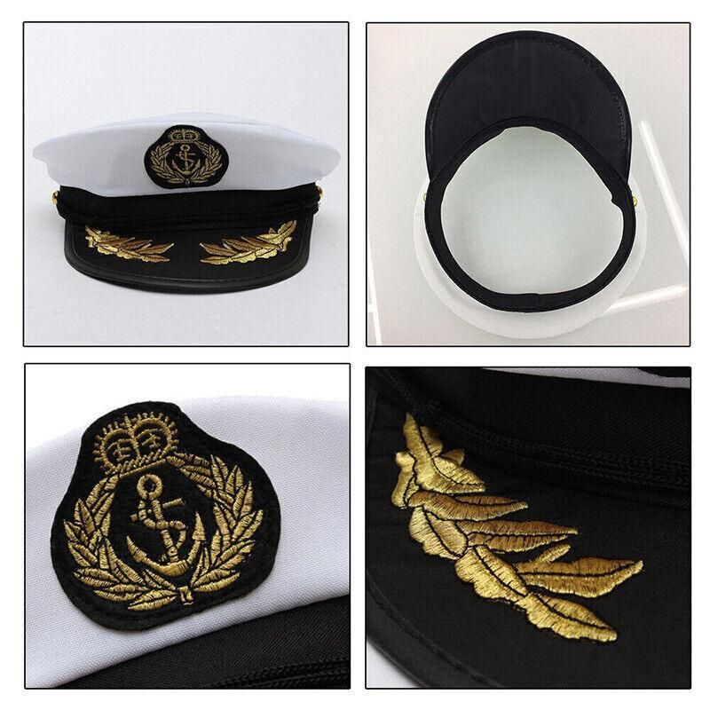 Sailor Cap Boat Captain Hat For Navy Skipper Costume Fancy Marine Dress view 4