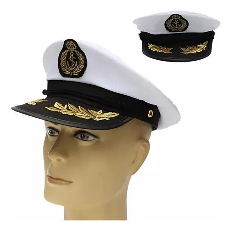 Sailor Cap Boat Captain Hat For Navy Skipper Costume Fancy Marine Dress view 9