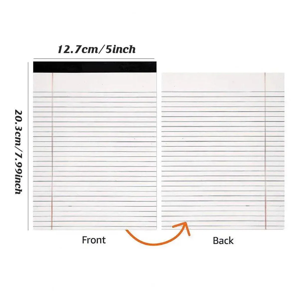 4PCS Tearable Lined Notepad Simple Design Colourful Memo Pad Notebook - Blue view 4