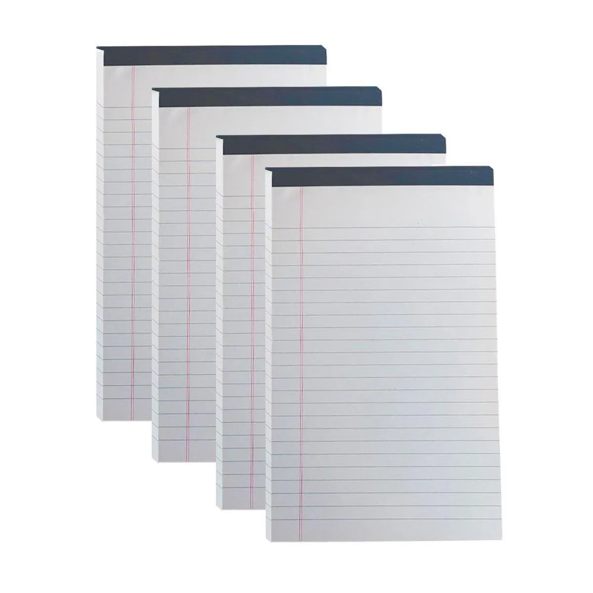 4PCS Tearable Lined Notepad Simple Design Colourful Memo Pad Notebook - White — image 1