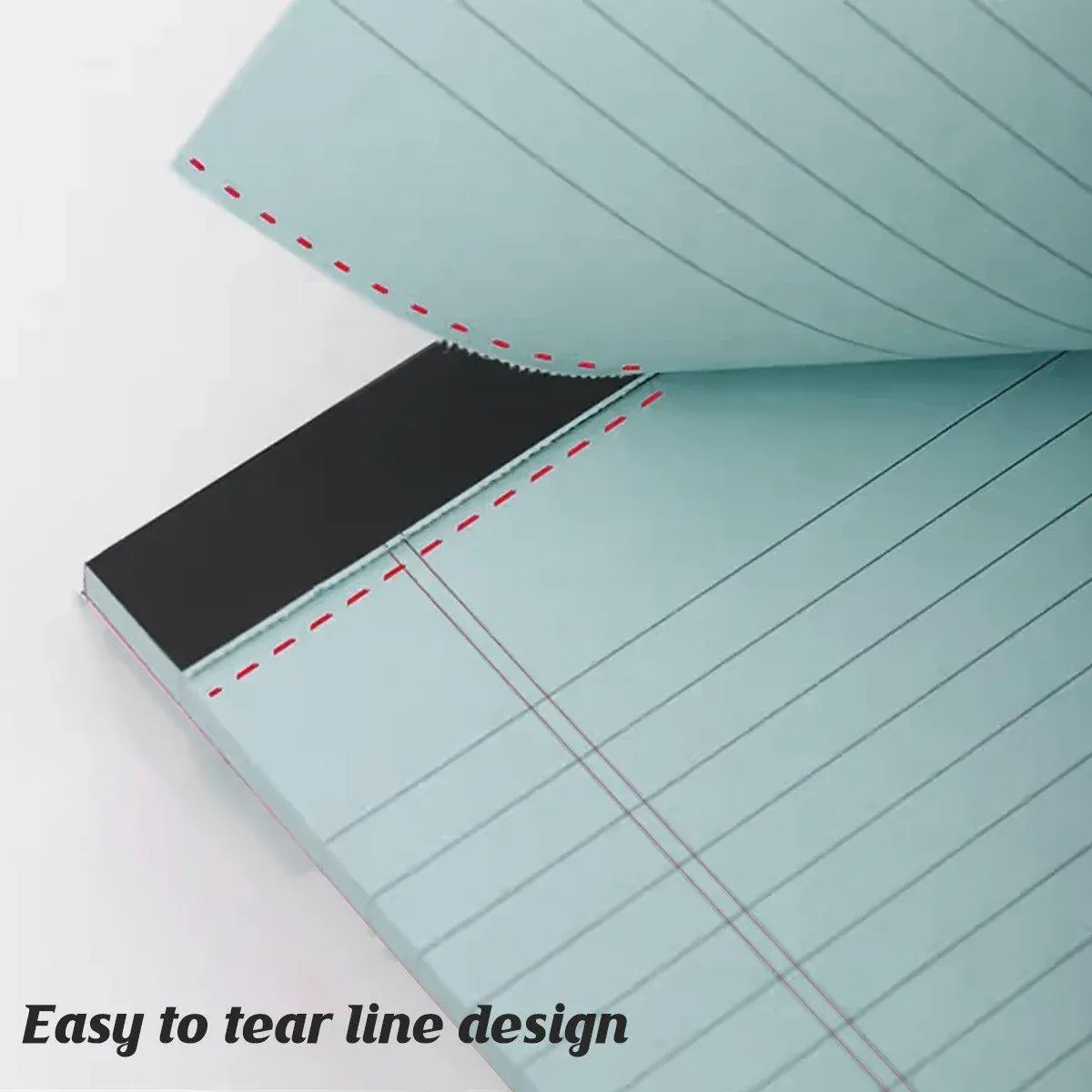 4PCS Tearable Lined Notepad Simple Design Colourful Memo Pad Notebook - White view 6