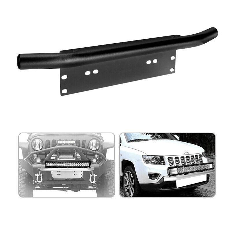 24inch Bull Bar Front Bumper License Number Plate Mount Bracket Led Light Holder view 5