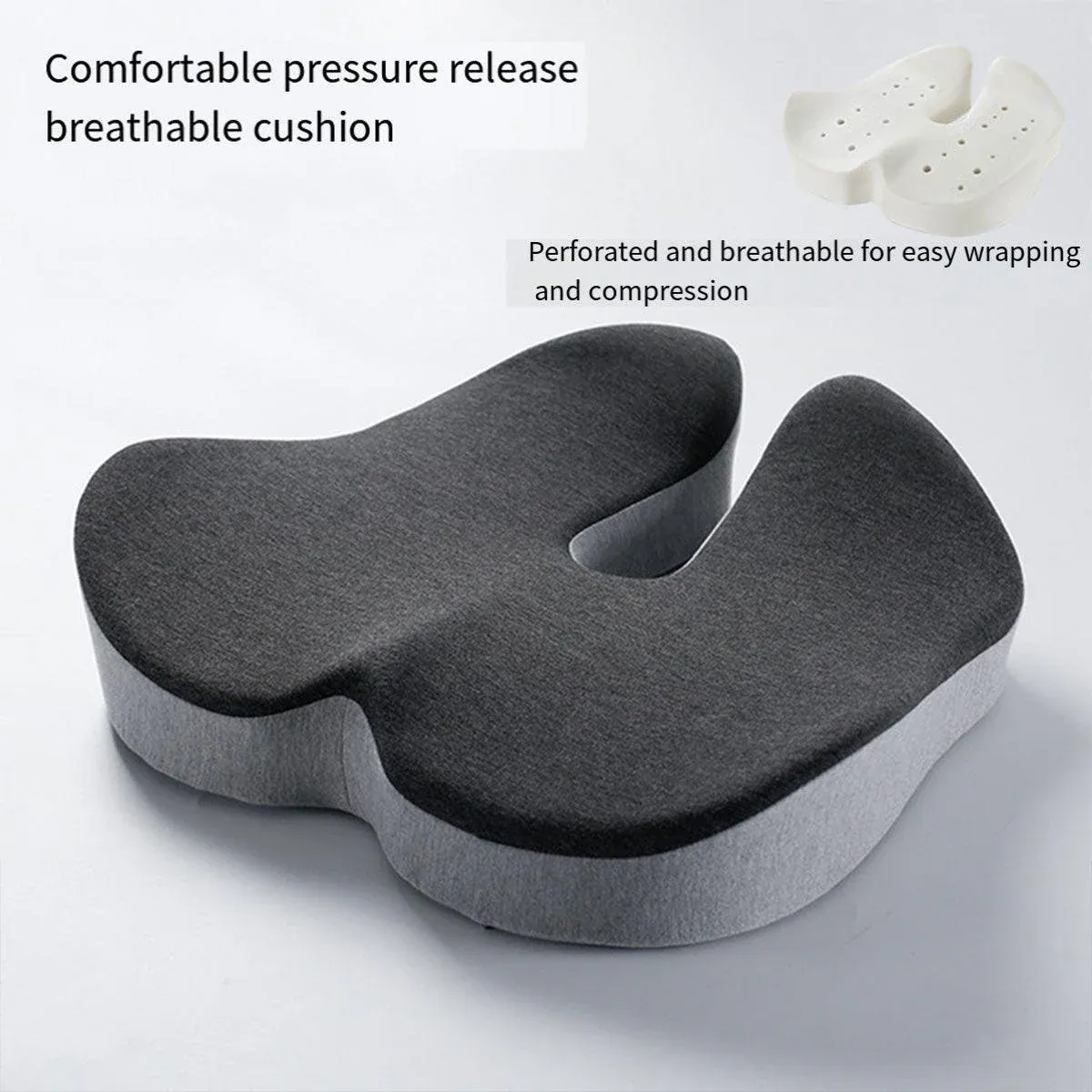 Slow Rebound Memory Foam Seat Cushion Office Chair Pad for Sedentary Hip Support view 6
