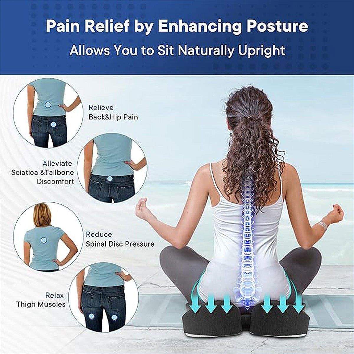 Slow Rebound Memory Foam Seat Cushion Office Chair Pad for Sedentary Hip Support view 8