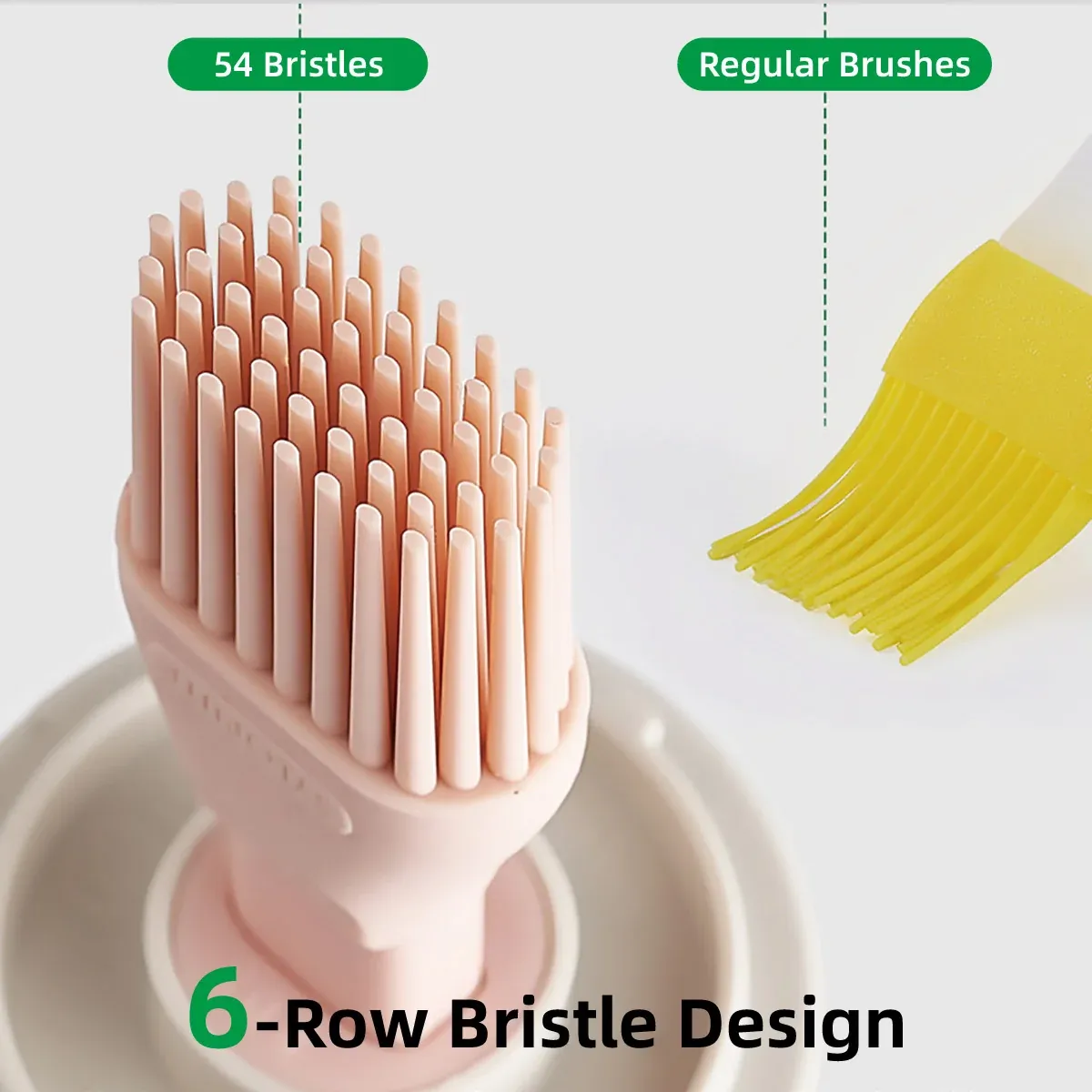 2pcs Glass Oil Bottles with Silicone Brush for Kitchen Cooking Oil Dispenser Set view 9