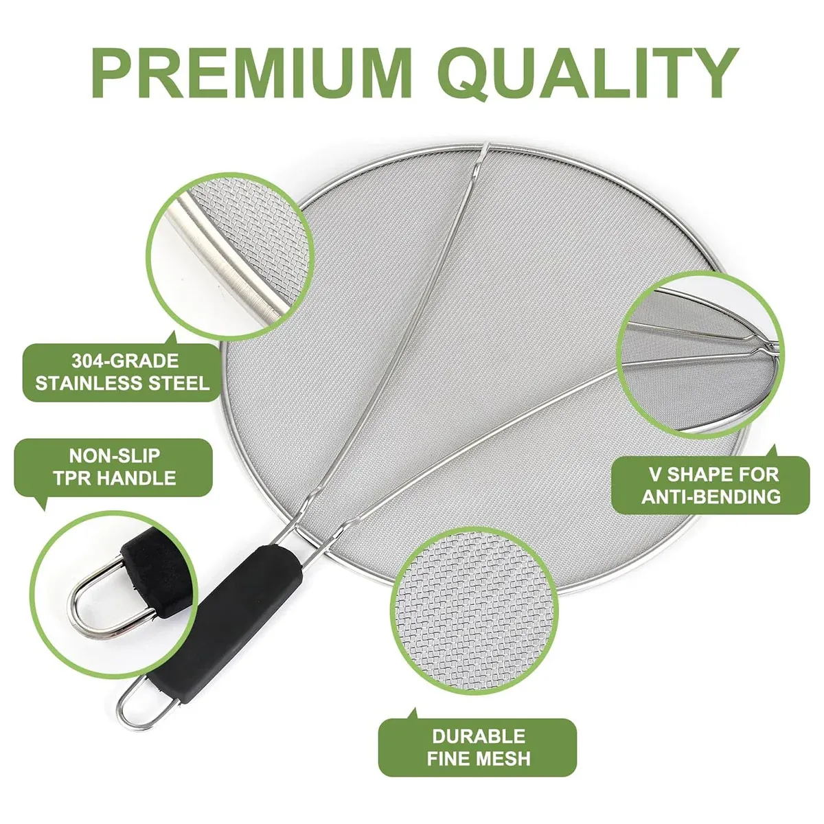 Stainless Steel Mesh Cover Anti Scald Filter Screen Anti Splash Lid For view 9