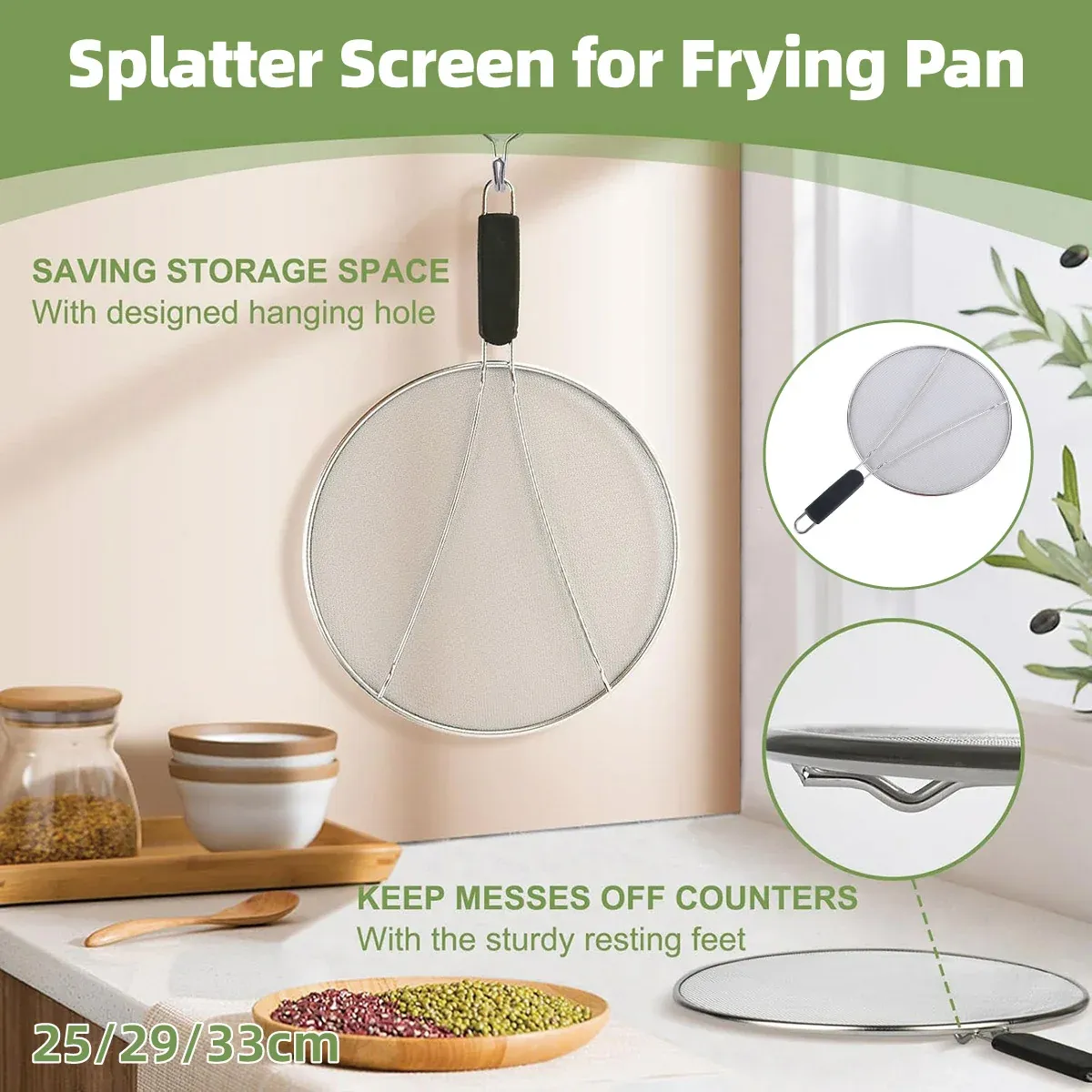 Stainless Steel Mesh Cover Anti Scald Filter Screen Anti Splash Lid For view 13