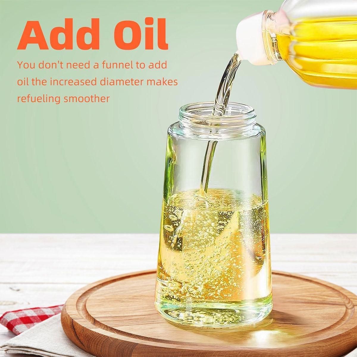 2-in-1 470ml Glass Oil Bottle Spray Pour Automatic Pressure Control Kitchen view 5