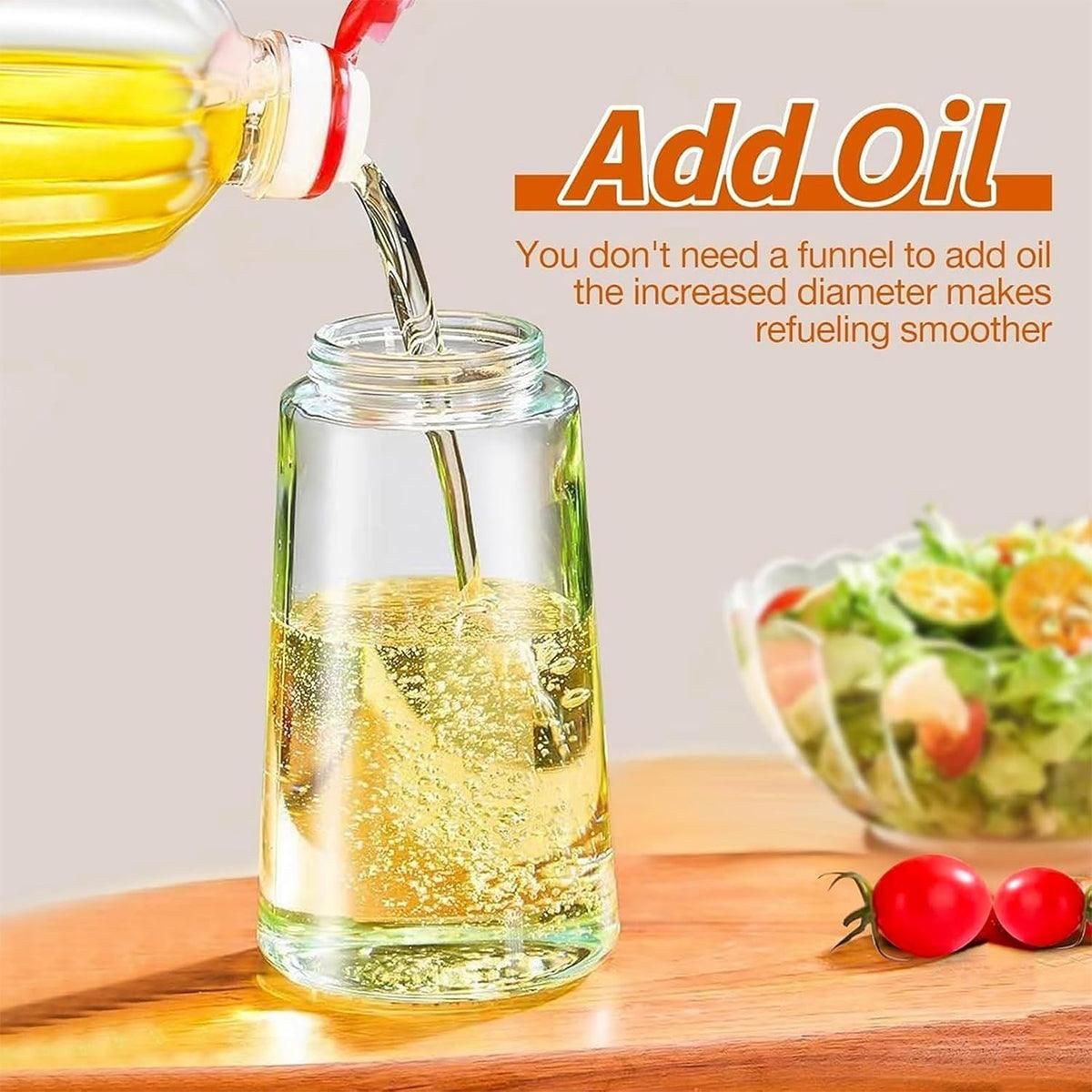 2-in-1 470ml Glass Oil Bottle Spray Pour Automatic Pressure Control Kitchen view 7