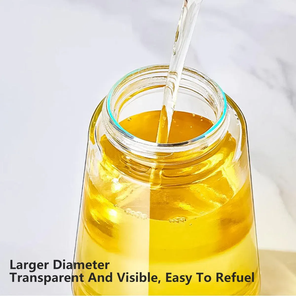 2-in-1 470ml Glass Oil Bottle Spray Pour Automatic Pressure Control Kitchen view 9