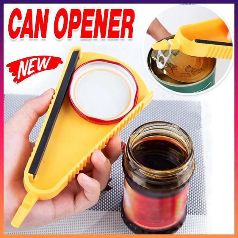 Multipurpose Jar Bottle Can Opener with Non Slip Grip for Kitchen Use