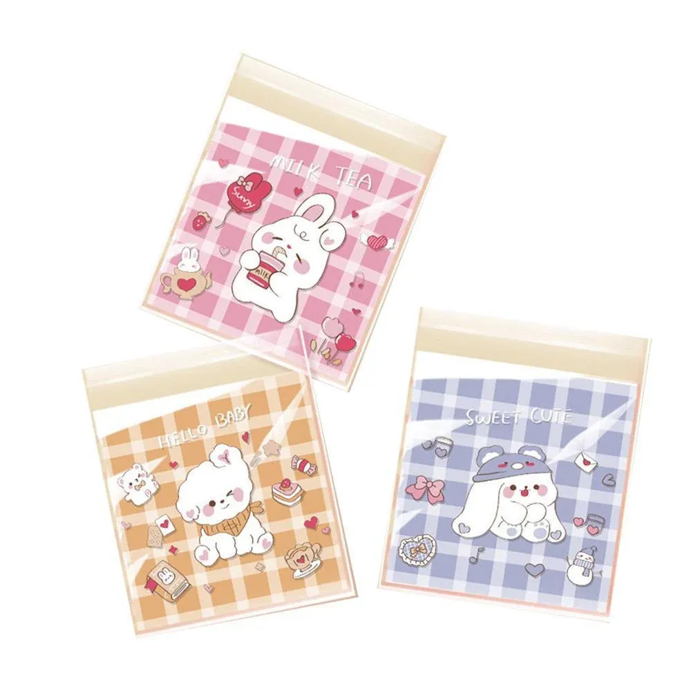 500 Pack Self Adhesive Cookie Packaging Bags Vibrant Designs OPP Material — image 1