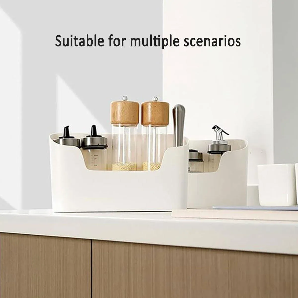 2PCS Wall Mounted Storage Rack Kitchen Bathroom Cabinet Door Sundries Holder view 7