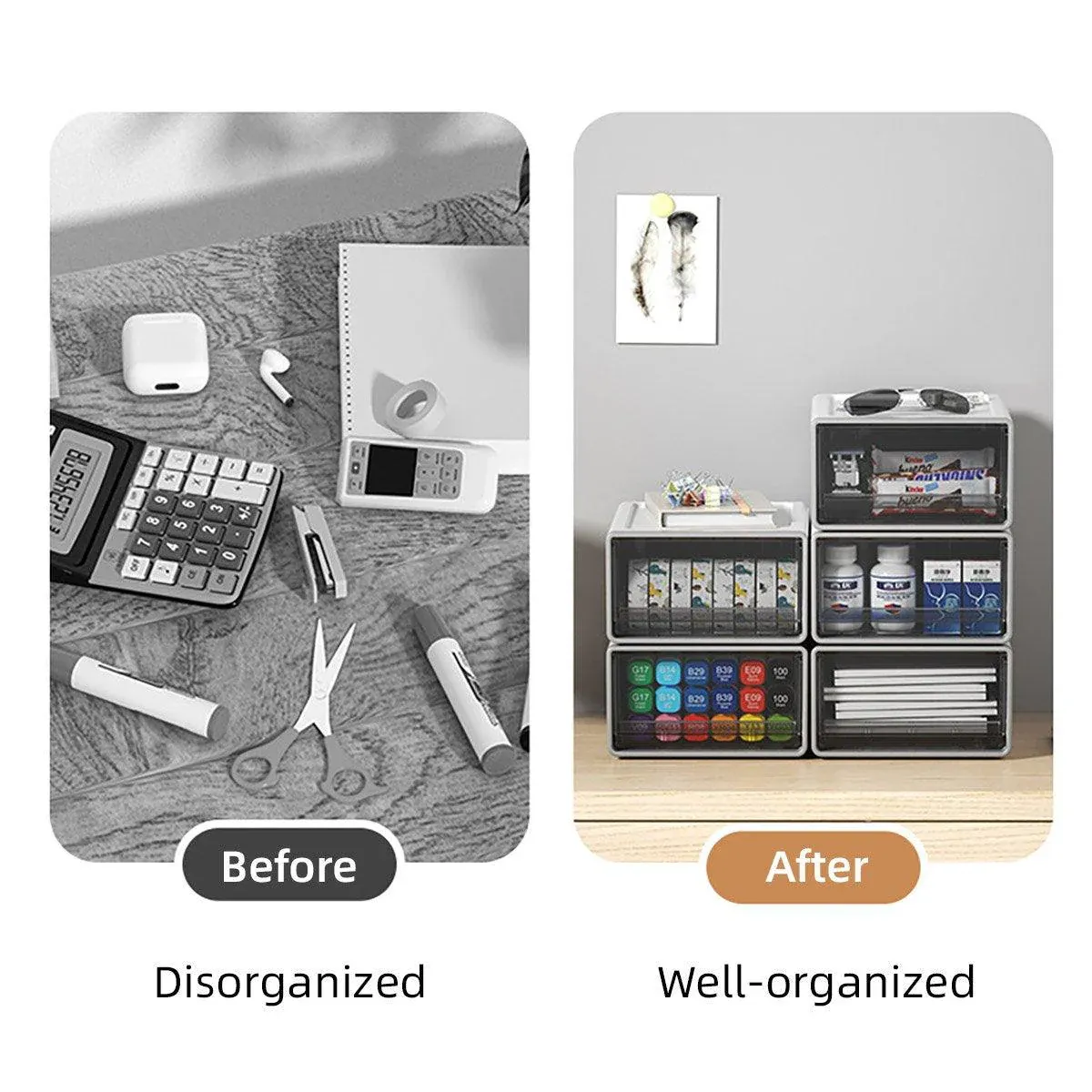 Desktop Stationery Organizer Storage Box for Office Supplies Desk Organization view 6