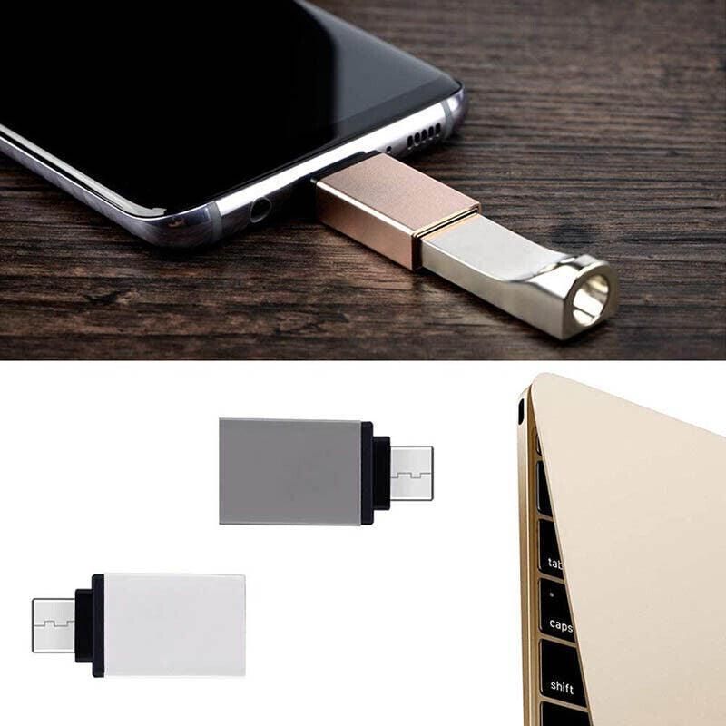 USB Type-C to USB 3.0 Adapter OTG Converter for Phone Tablet Laptop - Silver view 9