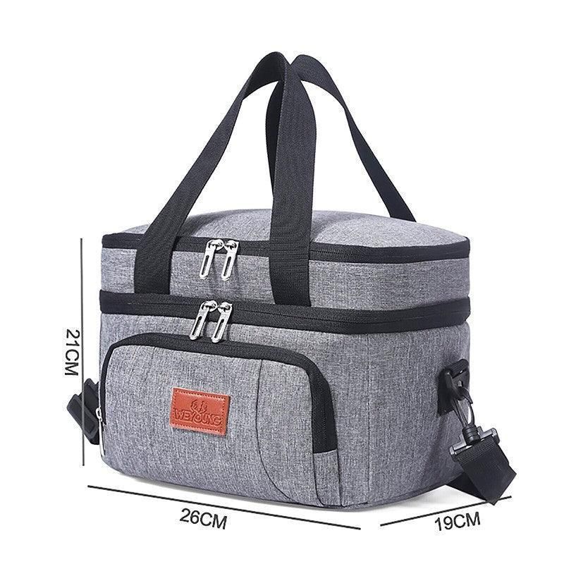 10L Insulated Lunch Bag Waterproof Cooler Bag with Strap for Picnic Work Travel view 3