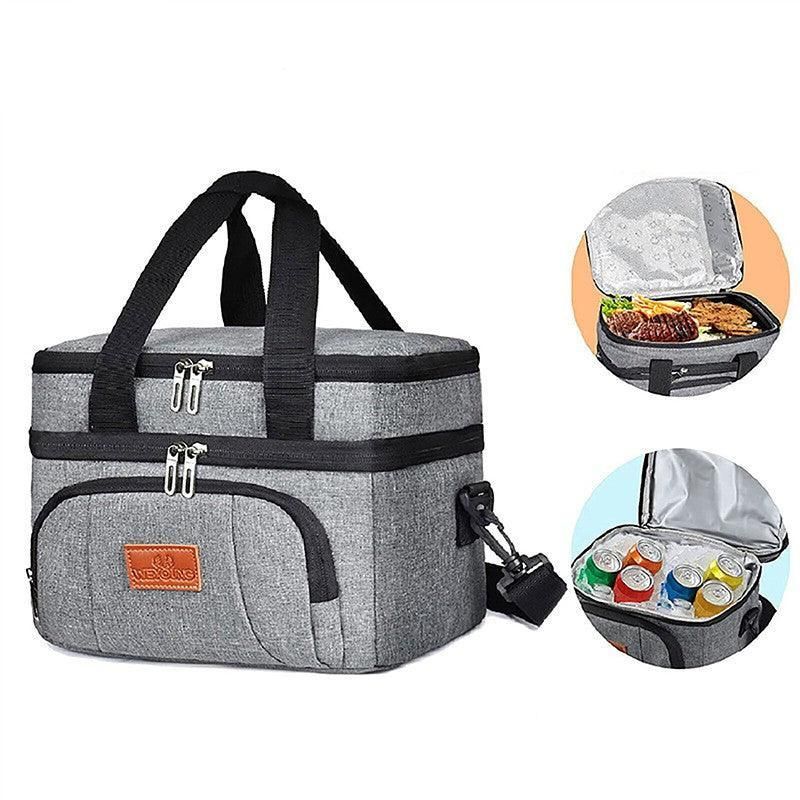 10L Insulated Lunch Bag Waterproof Cooler Bag with Strap for Picnic Work Travel view 5