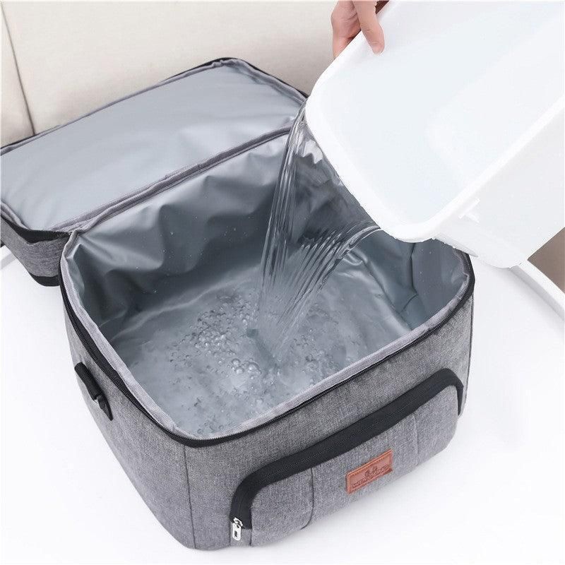 10L Insulated Lunch Bag Waterproof Cooler Bag with Strap for Picnic Work Travel view 6