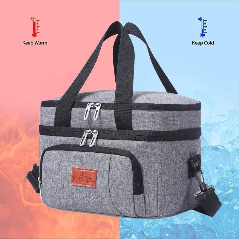 10L Insulated Lunch Bag Waterproof Cooler Bag with Strap for Picnic Work Travel view 8