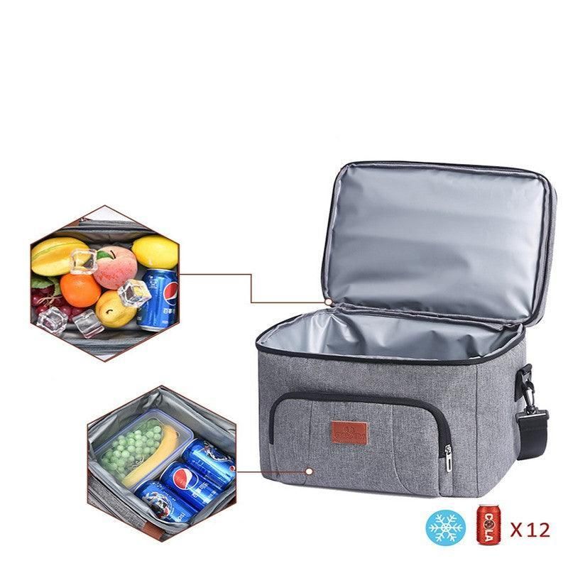 10L Insulated Lunch Bag Waterproof Cooler Bag with Strap for Picnic Work Travel view 10