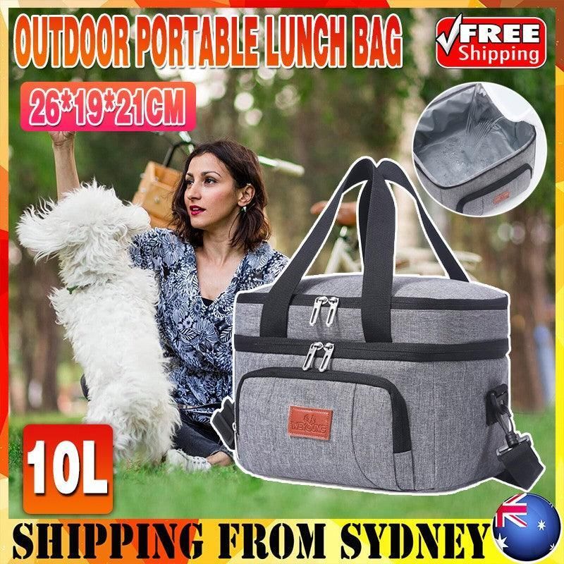 10L Insulated Lunch Bag Waterproof Cooler Bag with Strap for Picnic Work Travel view 12