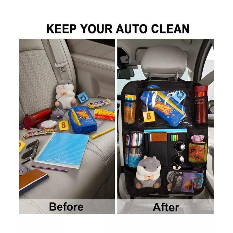 2Pcs Car Back Seat Organiser Travel Storage Bag Organizer Ipad Holder Pocket Au view 8