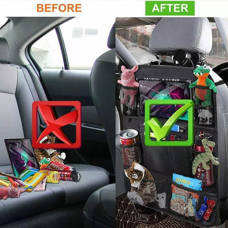 2Pcs Car Back Seat Organiser Travel Storage Bag Organizer Ipad Holder Pocket Au view 11