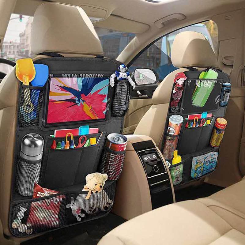 2Pcs Car Back Seat Organiser Travel Storage Bag Organizer Ipad Holder Pocket Au view 12