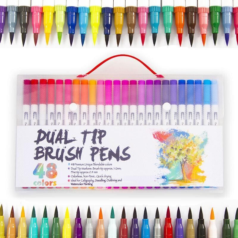 12-120 Watercolor Brush Pen Set Artist Sketch Marker - White-72 Colours view 9