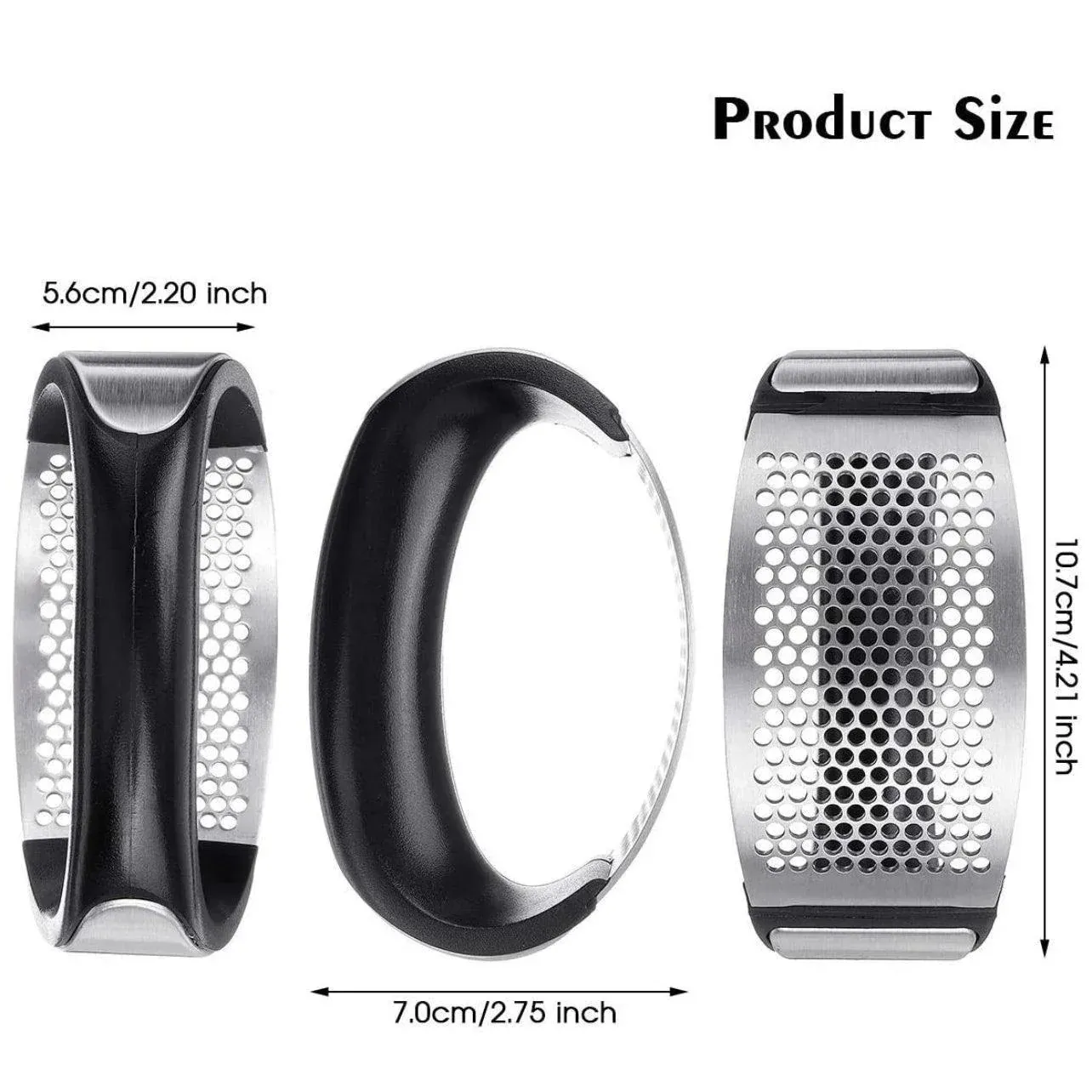 Stainless Steel Garlic Masher Press Crusher Squeezer Masher Kitchen Gadget view 3