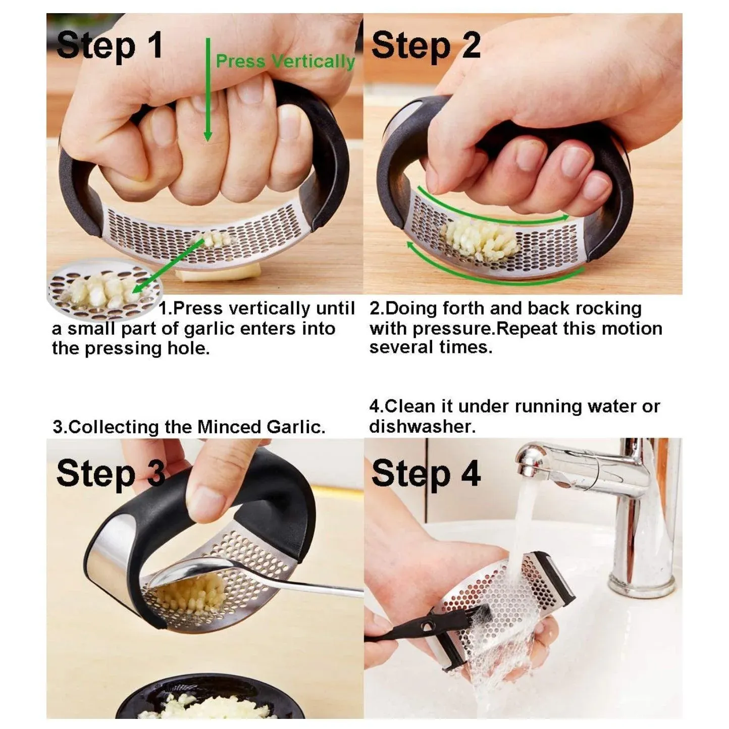 Stainless Steel Garlic Masher Press Crusher Squeezer Masher Kitchen Gadget view 6