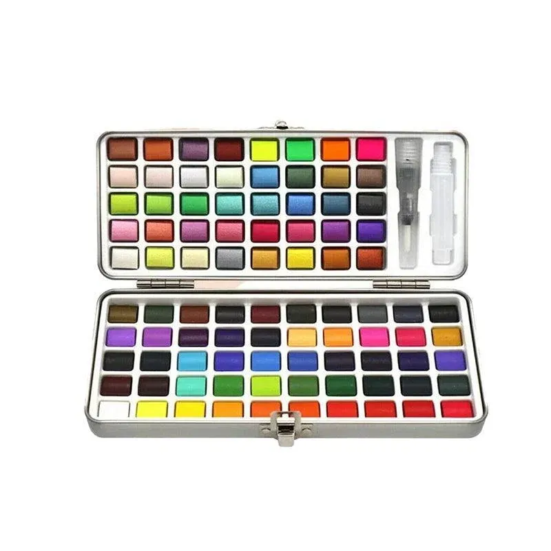 12-90 Watercolour Paint Set With Brush Painting Water Colour Kits - 12 Colours view 3