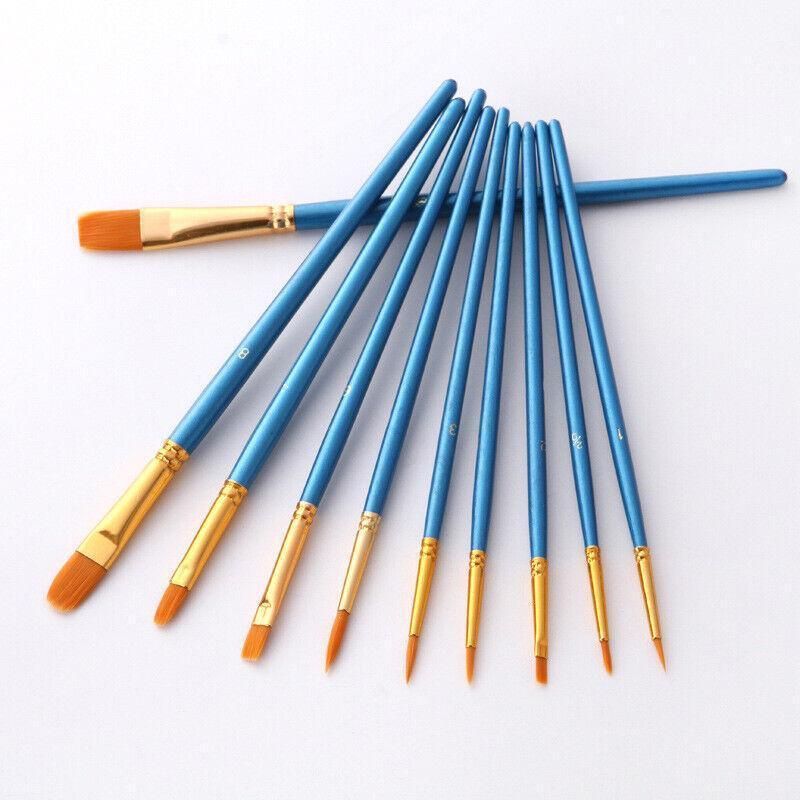 10pcs Artist Paint Brush Set Acrylic Oil Watercolour Gouache Painting Supplies view 4