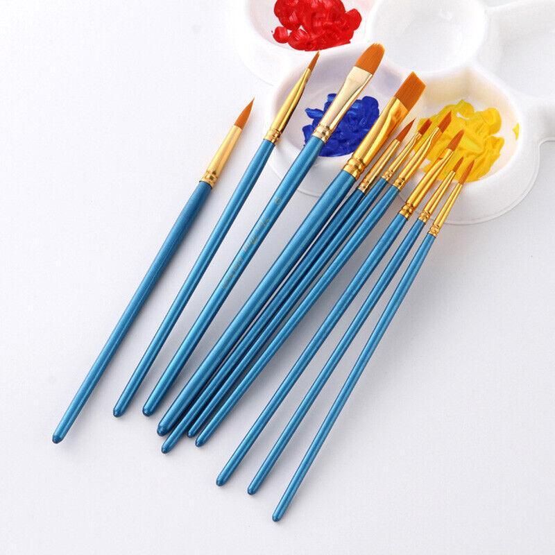 10pcs Artist Paint Brush Set Acrylic Oil Watercolour Gouache Painting Supplies view 7