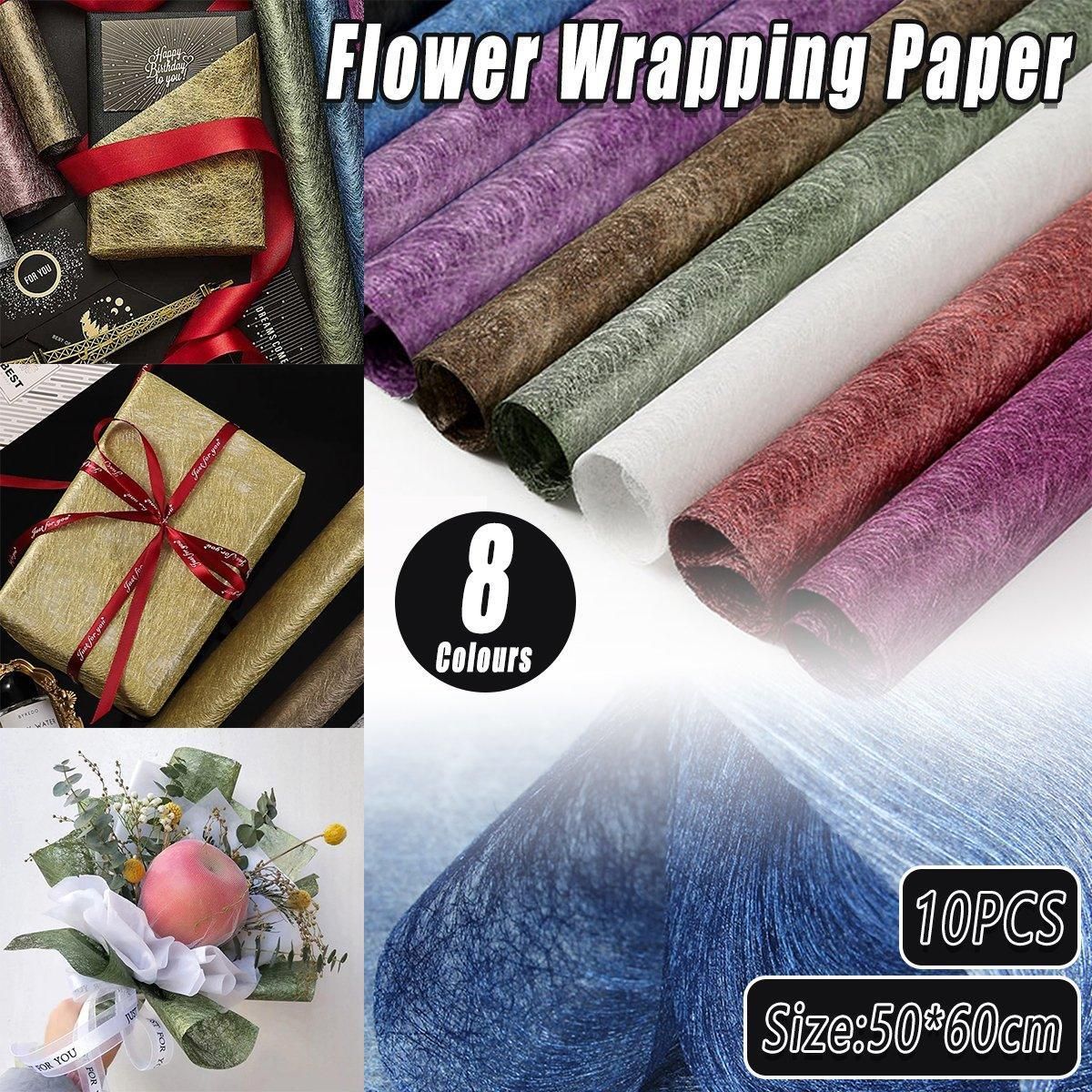 10pcs High Quality Flower Wrapping Paper DIY Bouquet Gift Wrap Floral Supplies view 2