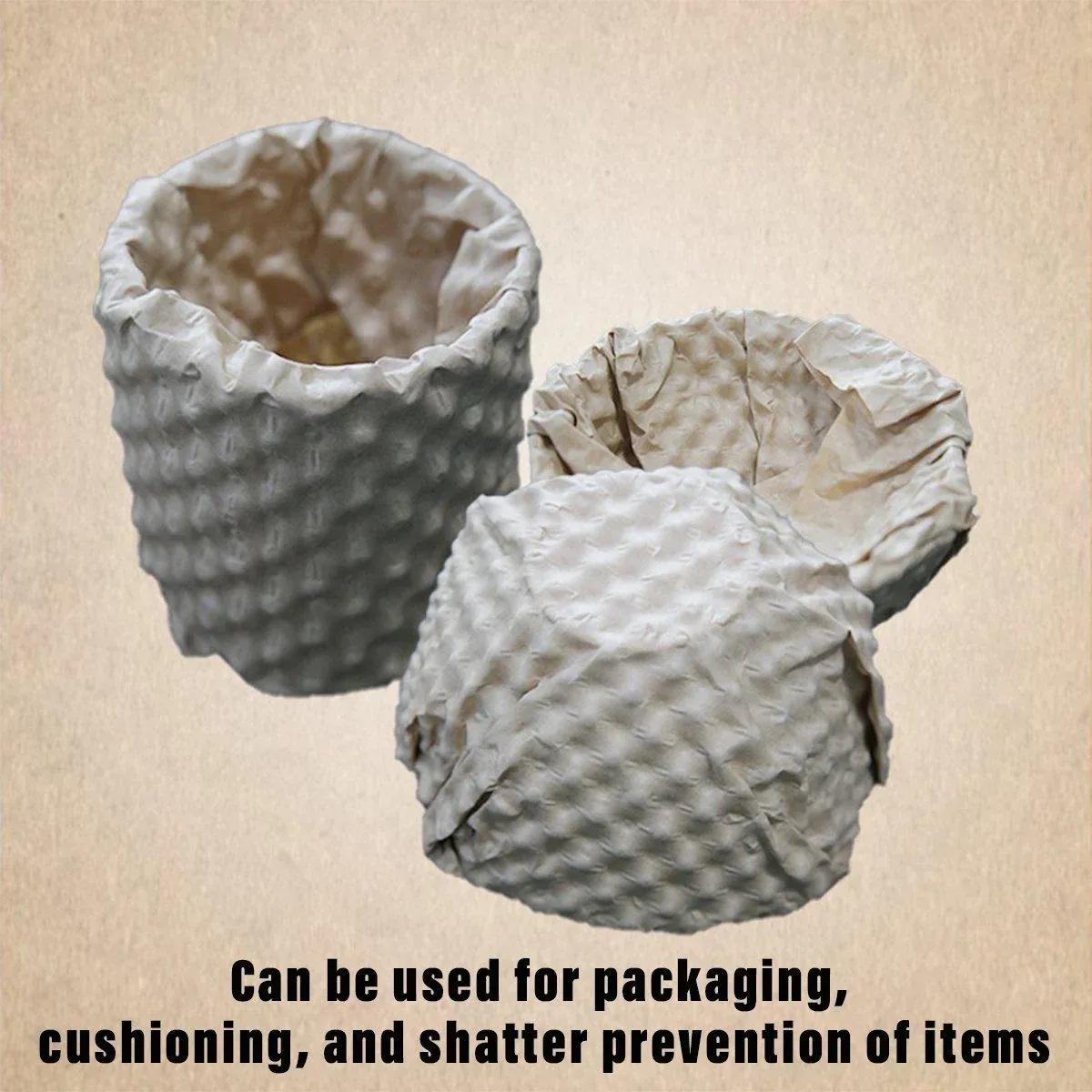 Cowhide Pressure Bubble Paper Roll Shock Absorbing Biodegradable Cushioning view 10
