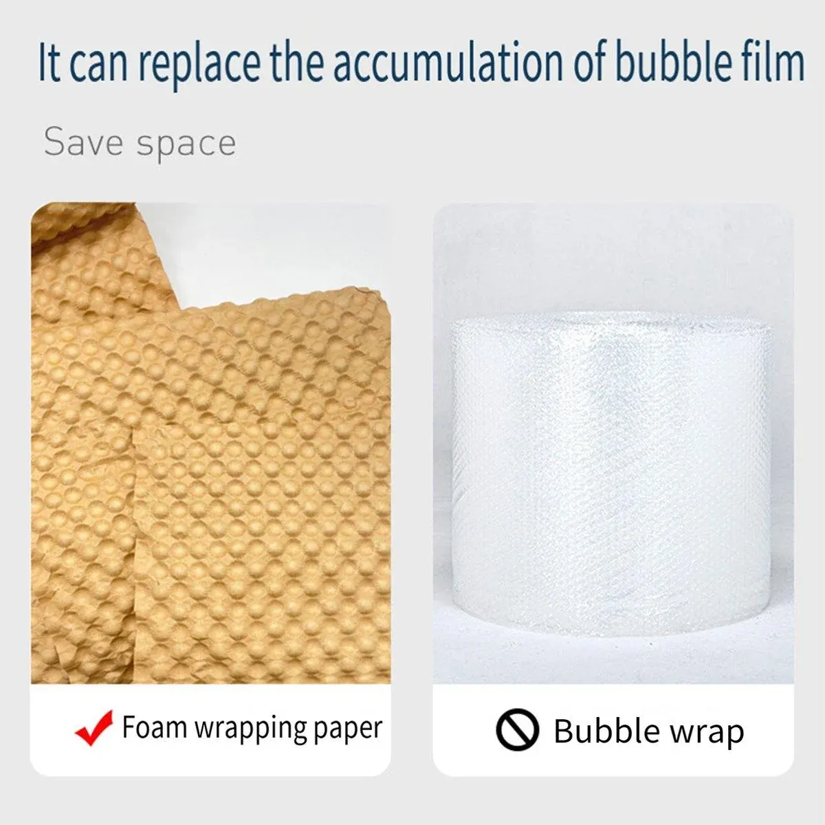 Cowhide Pressure Bubble Paper Roll Shock Absorbing Biodegradable Cushioning view 13