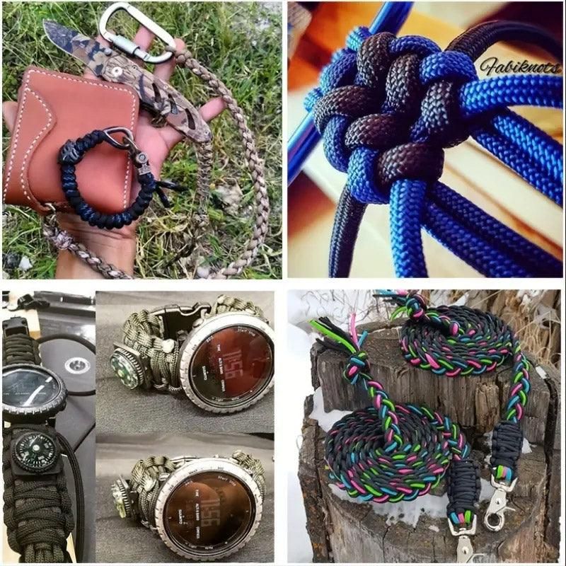 100m Paracord Outdoor Camping Binding Braided Rope Survival Gear Hiking Rope - Red view 5