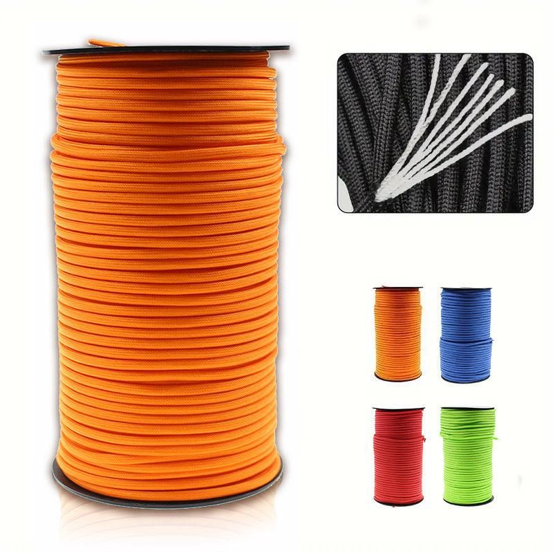 100m Paracord Outdoor Camping Binding Braided Rope Survival Gear Hiking Rope - Red view 8