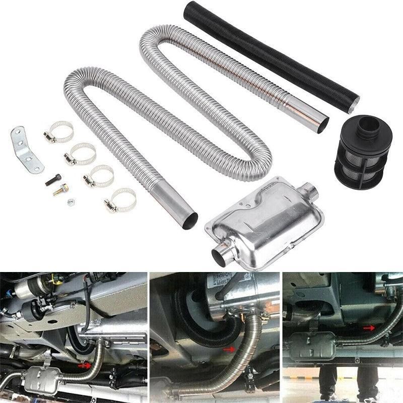 Air Diesel Parking Exhaust Pipe Hose with 24Mm Silencer Muffler Filter view 9