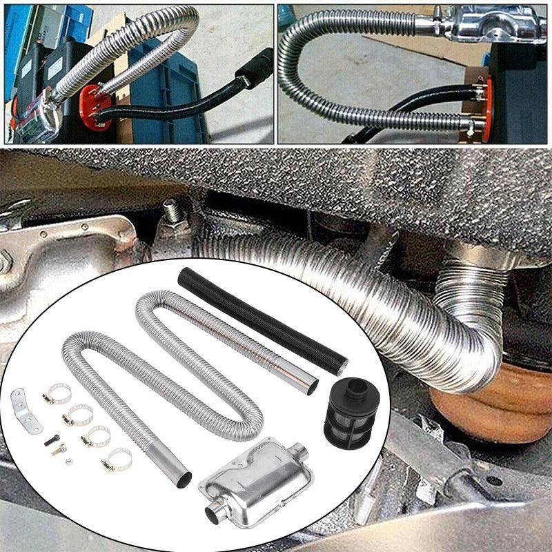Air Diesel Parking Exhaust Pipe Hose with 24Mm Silencer Muffler Filter view 11
