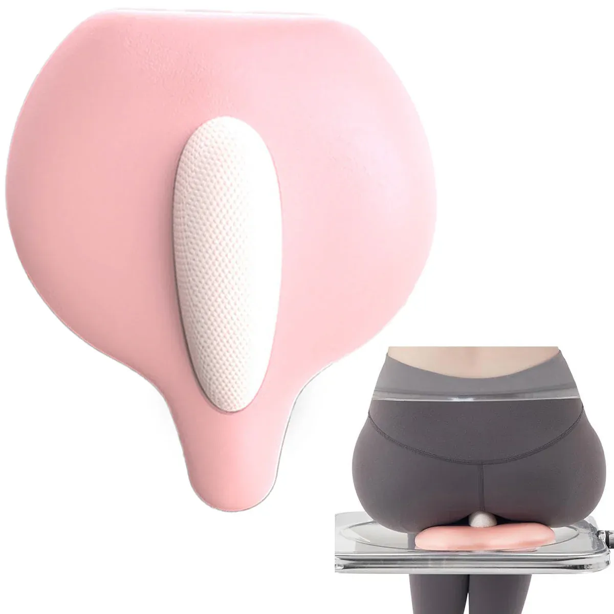 Hip and Inner Thigh Squeeze Trainer Compact Fitness Tool for Home Workouts - Pink view 5