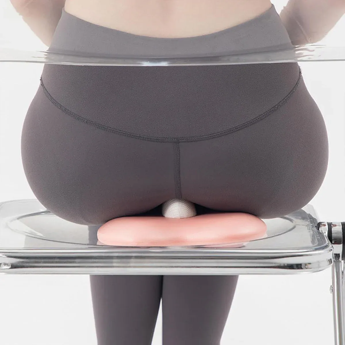 Hip and Inner Thigh Squeeze Trainer Compact Fitness Tool for Home Workouts - Pink view 7